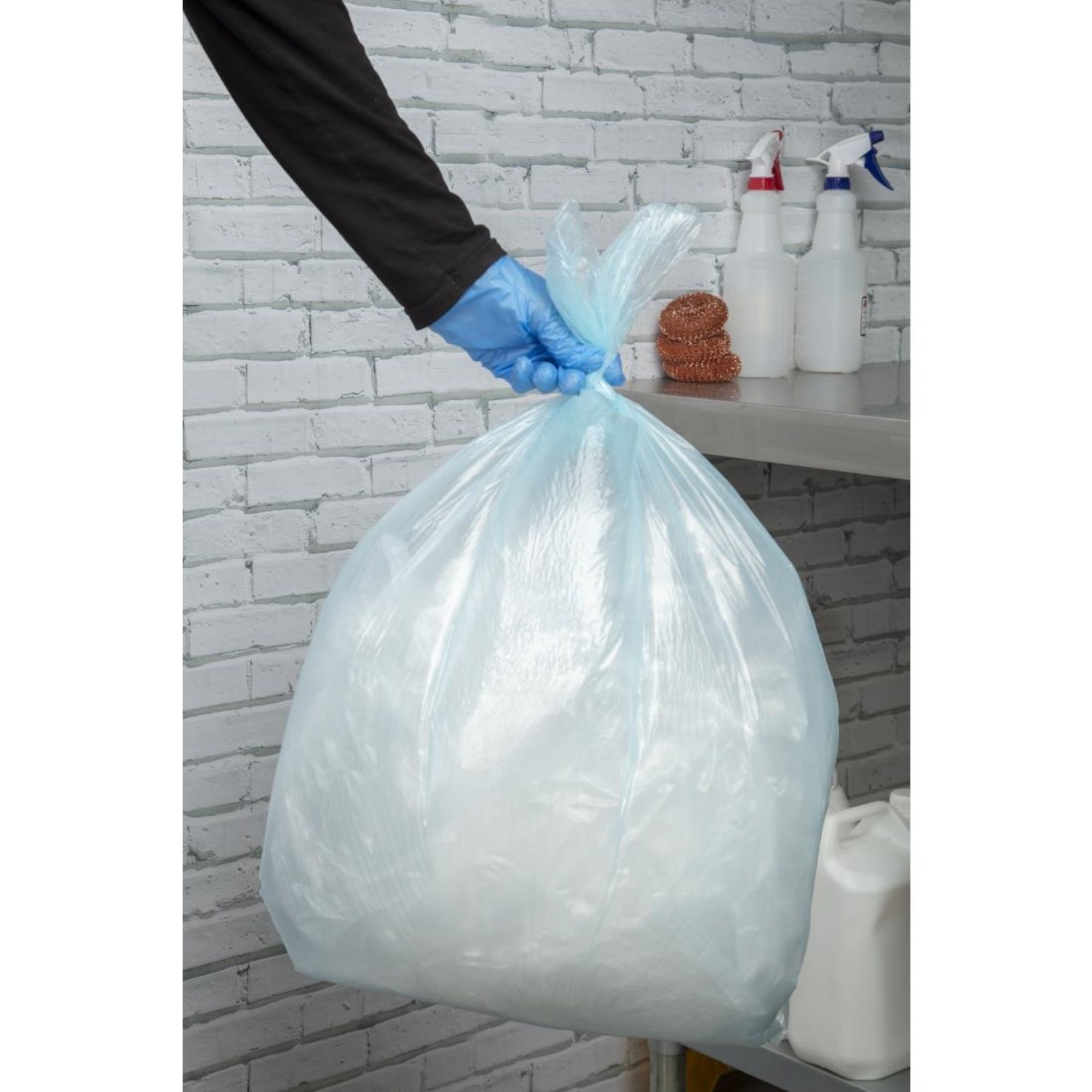 Picture of Jantex Large Medium Duty Blue Bin Bags 80Ltr (Pack of 200)