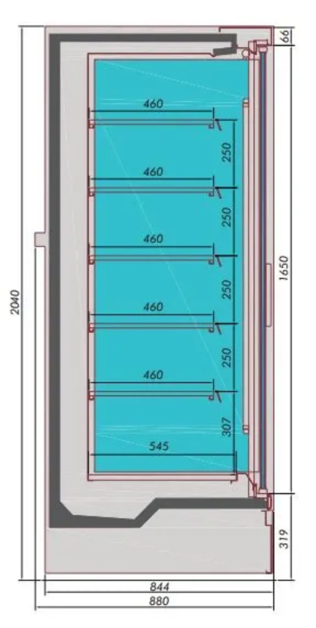 Picture of Mike Multideck Dairywall With Doors