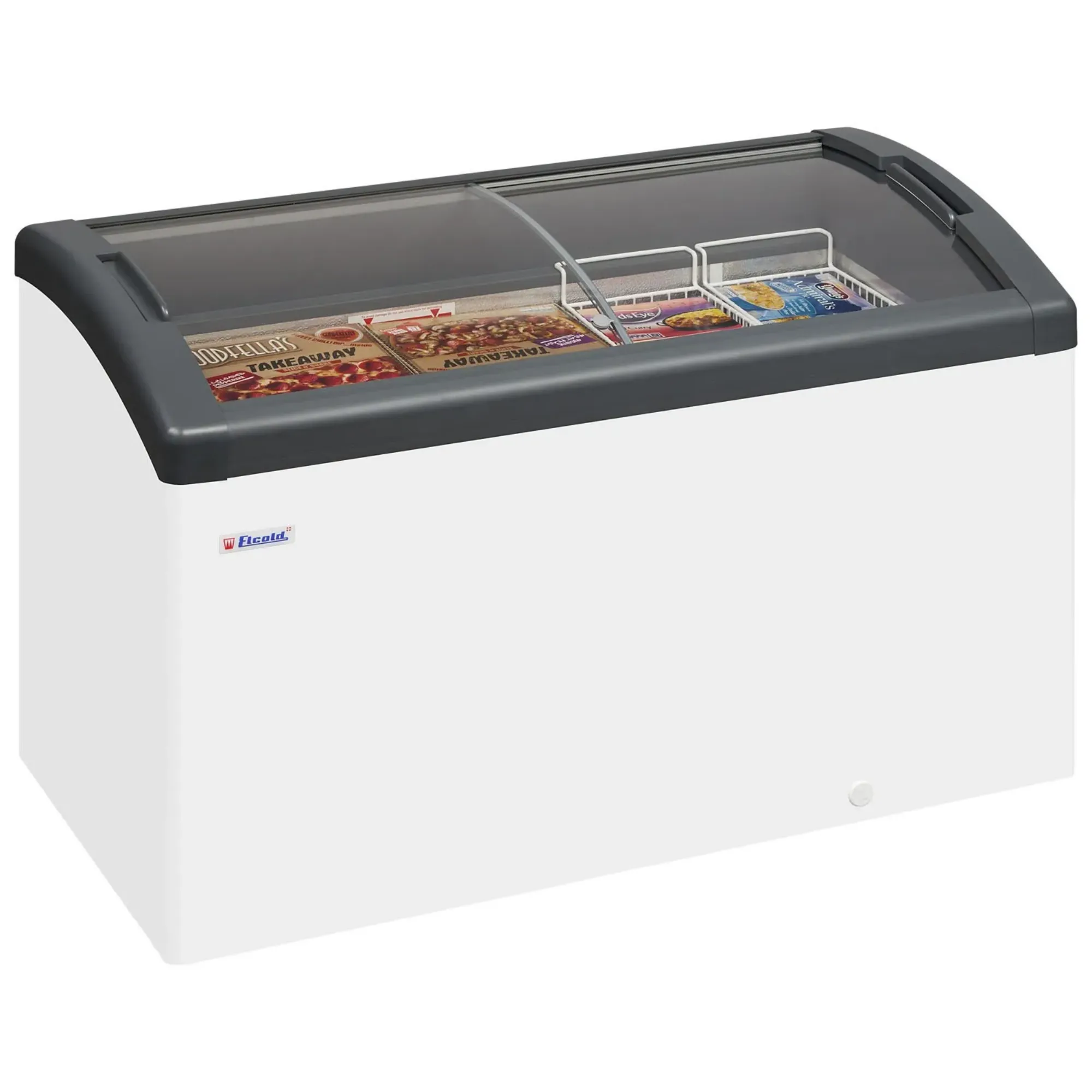 Picture of Elcold Focus Range Sliding Curved Glass Lid Chest Freezer