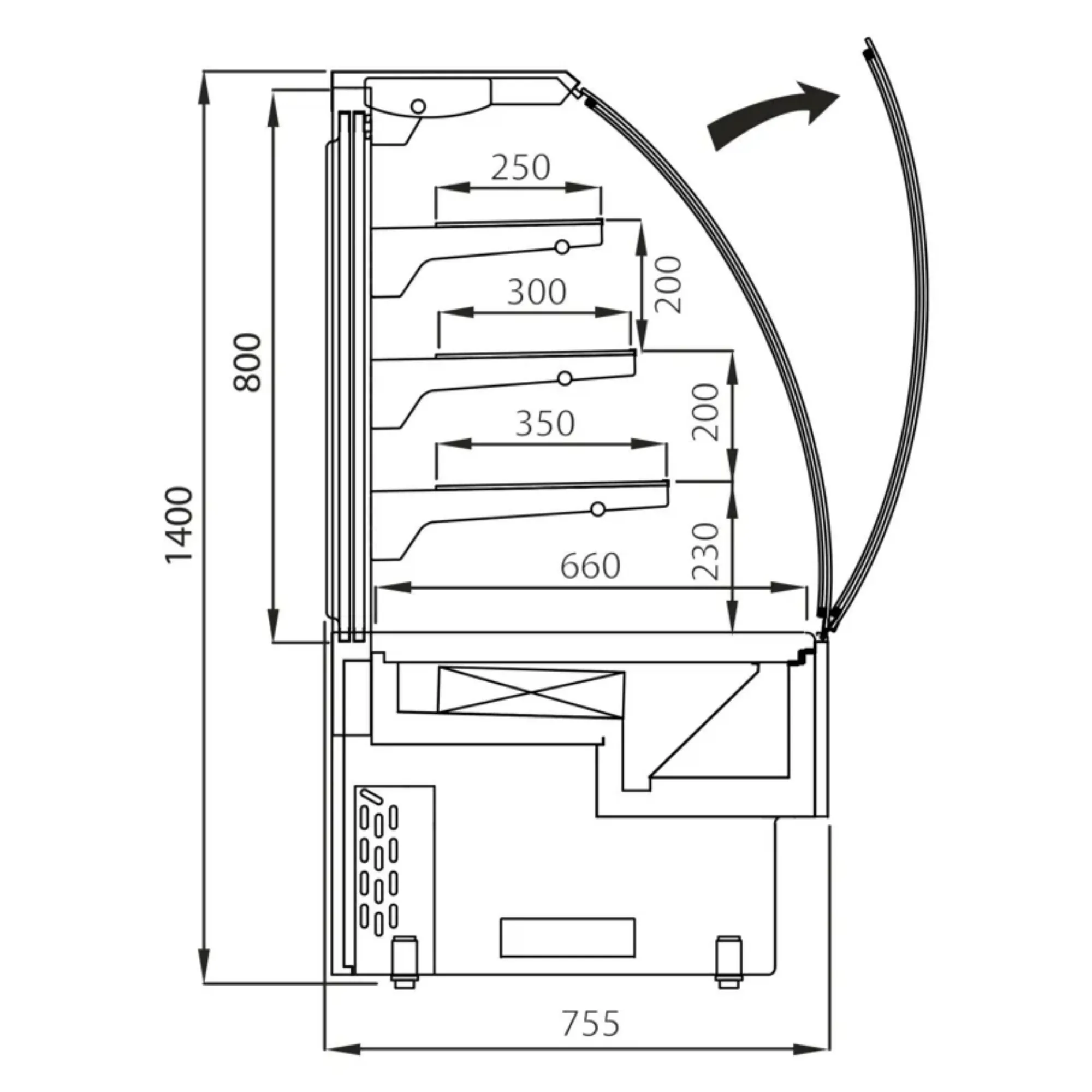 Picture of Interlevin Italia Evo Patisserie Cake Display