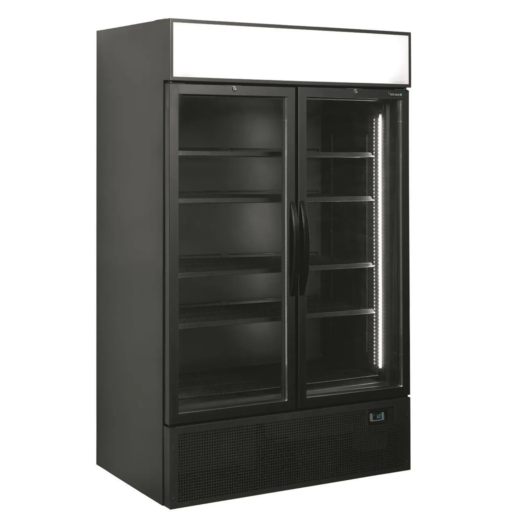 Picture of Tefcold FSC H Black Range Glass Door Display Fridge