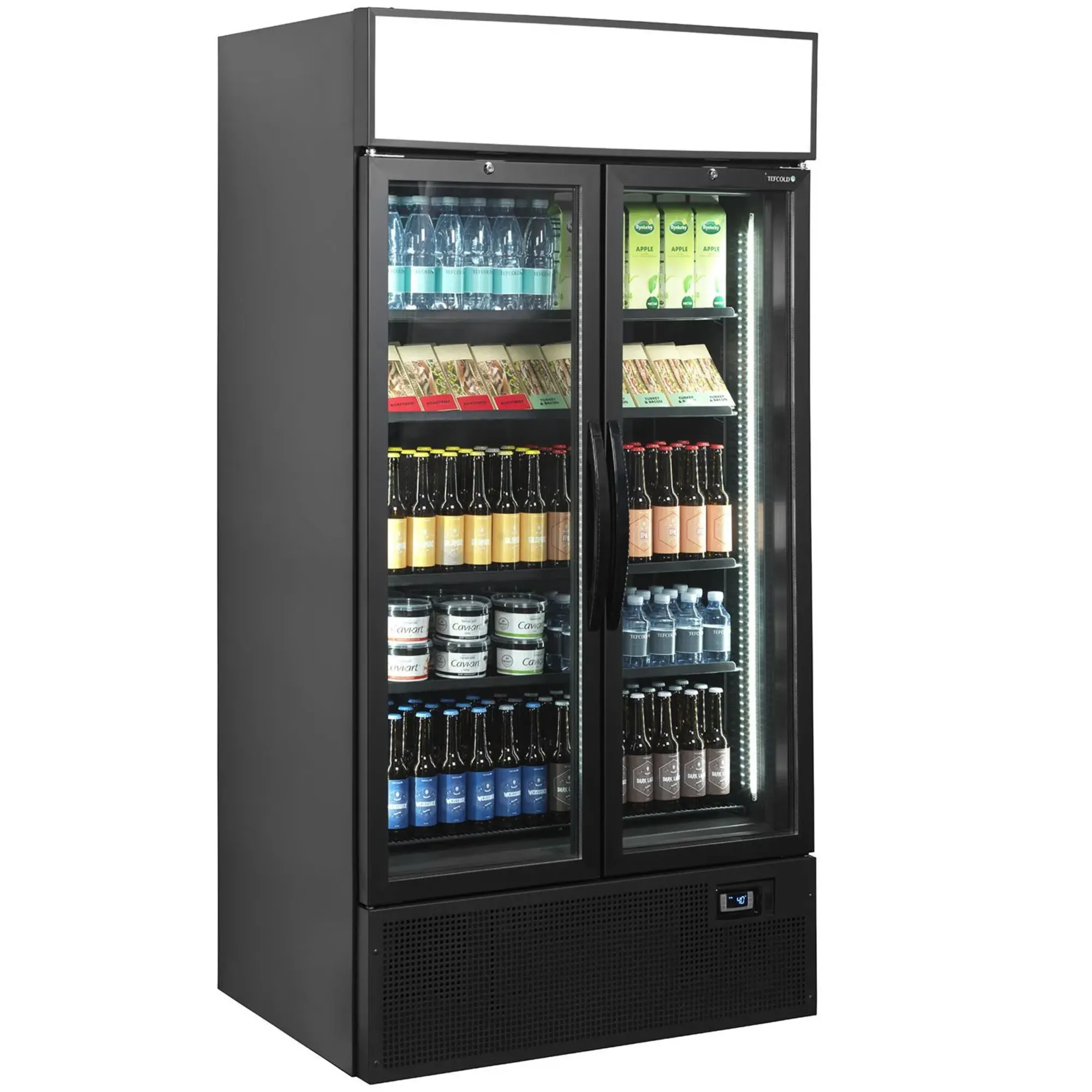Picture of Tefcold FSC H Black Range Glass Door Display Fridge