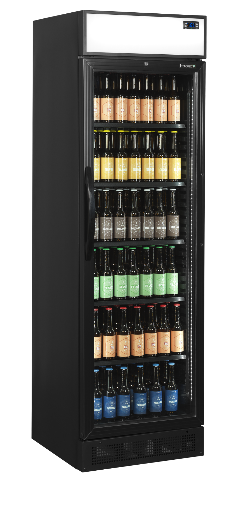 Picture of Tefcold CEV435CP BLACK Glass Door Merchandiser