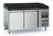 Picture of PIZZA COUNTER 2 DOORS BLACK GRANITE WORKTOP - WITH WHEELS