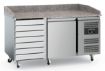 Picture of PIZZA COUNTER 1 DOOR 7 DRAWERS  WITH WHEELS