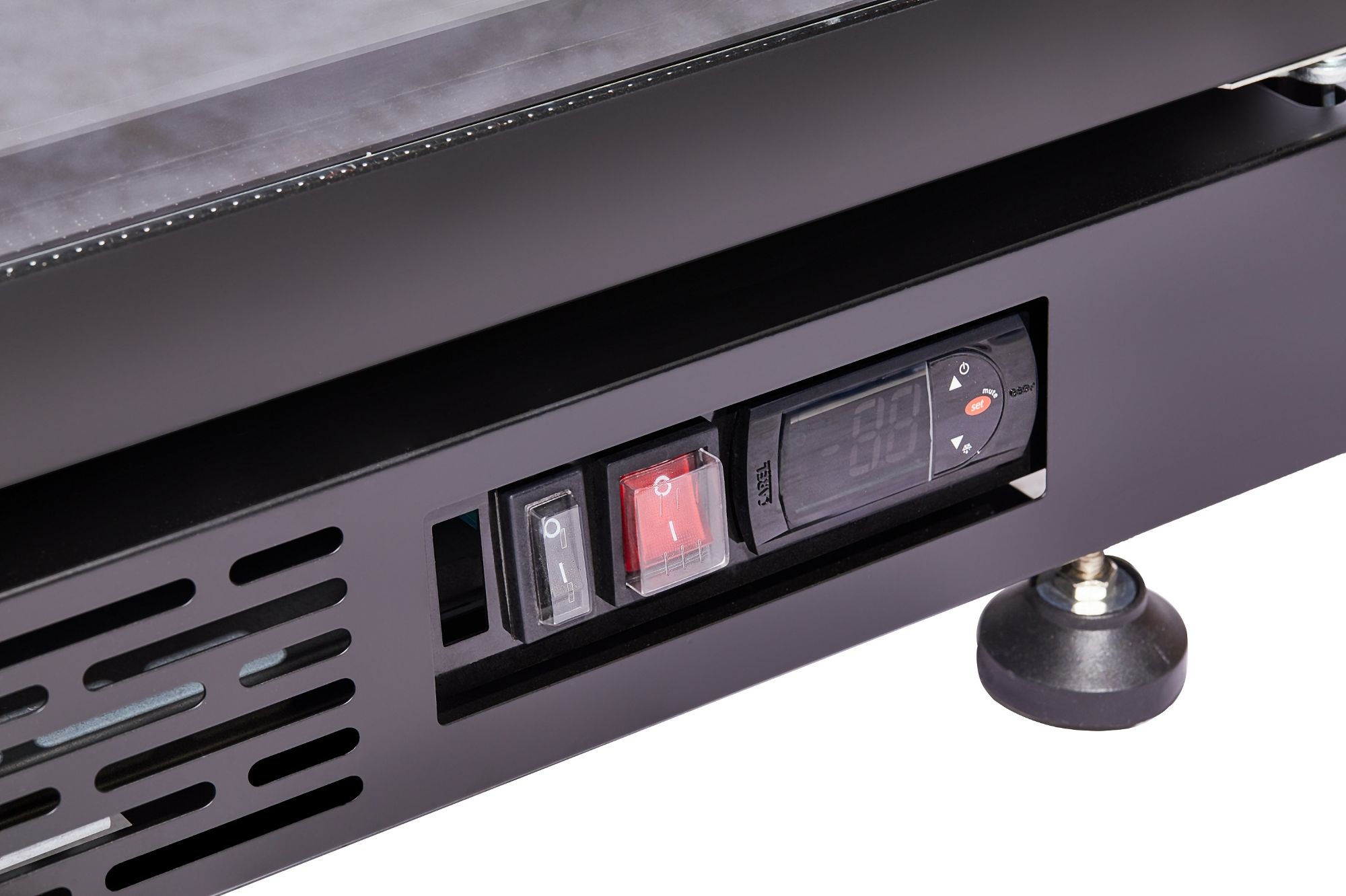 Picture of REFRIGERATOR 3 GLASS DOORS BLACK NAP-1200 HT - WITH DOOR HEATING