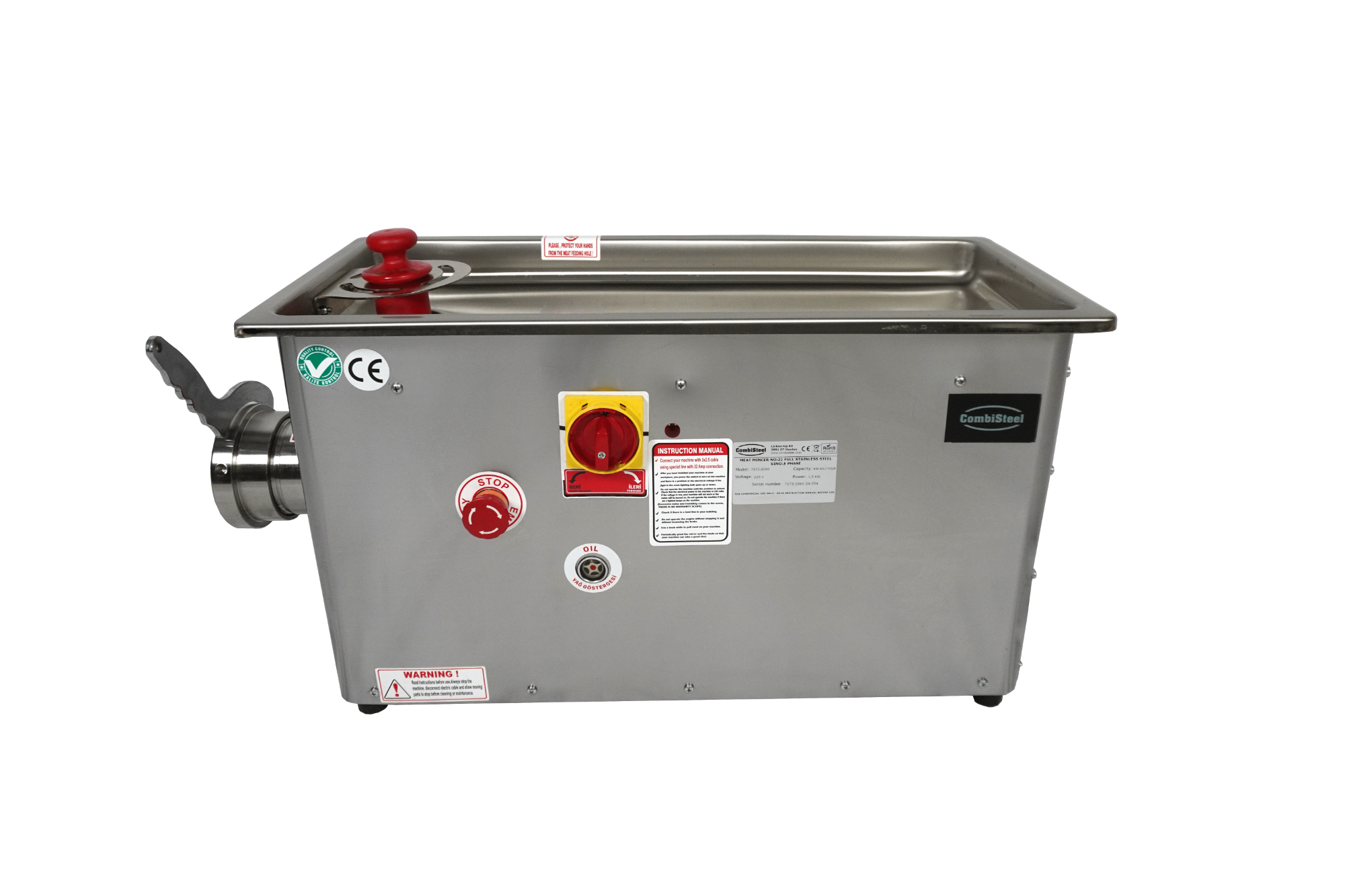 Picture of MEATGRINDER 22 - 450KG/H 400V - WITH FIXED HEAD