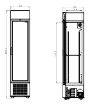 Picture of REFRIGERATOR 1 GLASS DOOR BLACK 232L *TRANSPORT ON REQUEST*