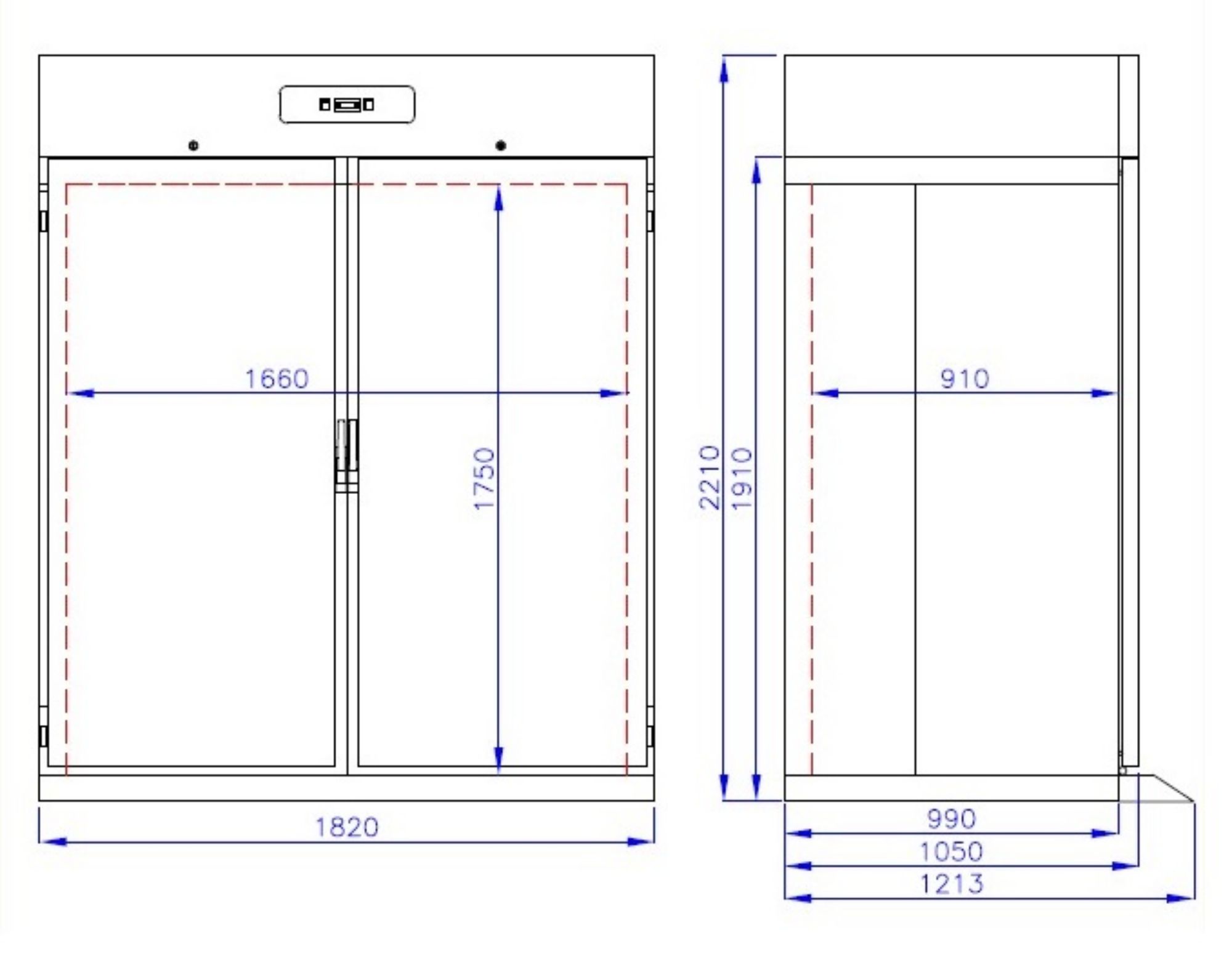 Picture of ROLL-IN FREEZER SS MONO BLOCK 1400 LTR