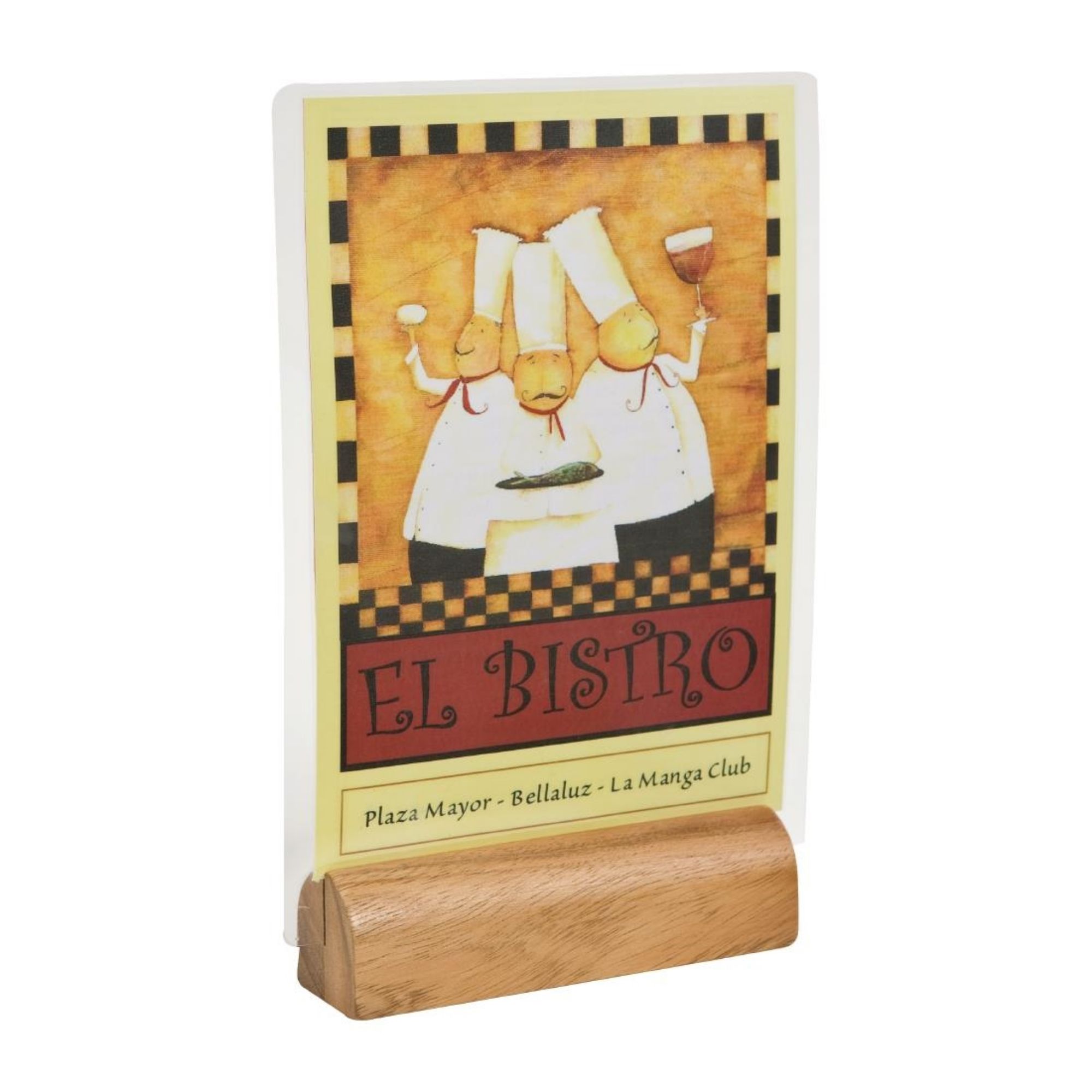 Picture of Rounded Acacia Wood Menu Holder