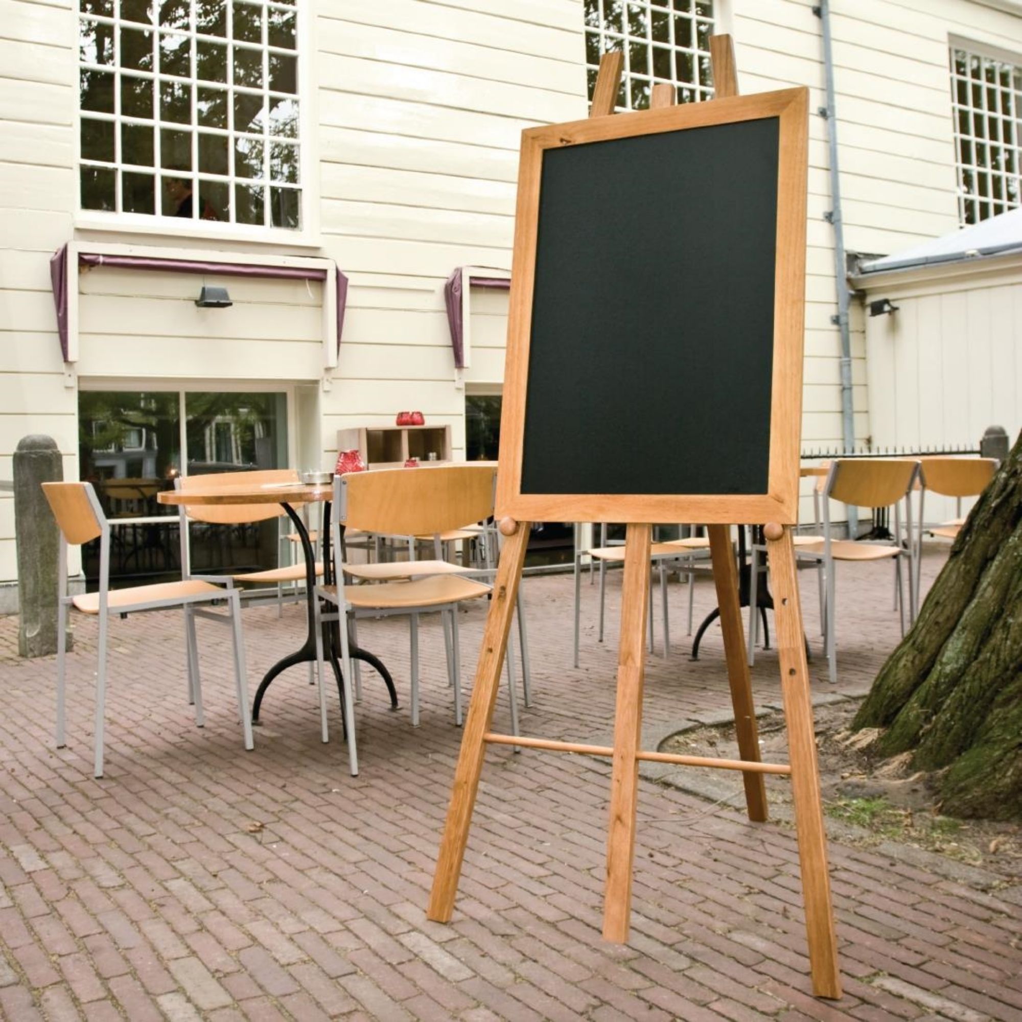 Picture of Securit Floor Standing Chalkboard Easel Teak