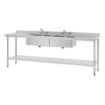 Picture of Vogue Stainless Steel Double Sink with Double Drainer 2400mm