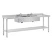Picture of Vogue Stainless Steel Double Sink with Double Drainer 2400mm