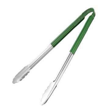 Picture of Hygiplas Colour Coded Serving Tong Green 405mm