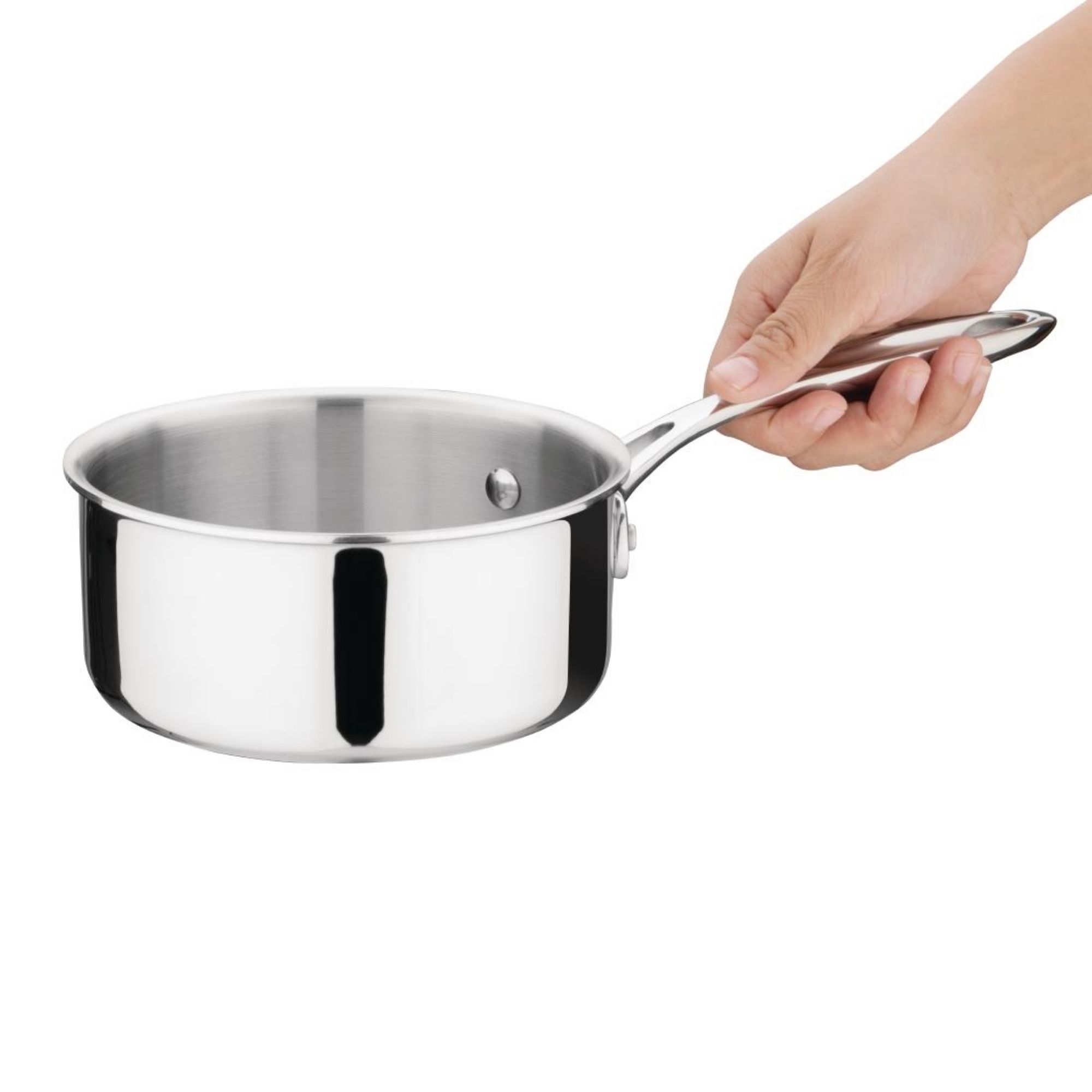 Picture of Vogue Stainless Steel & Aluminium Tri-Wall Saucepan 14cm