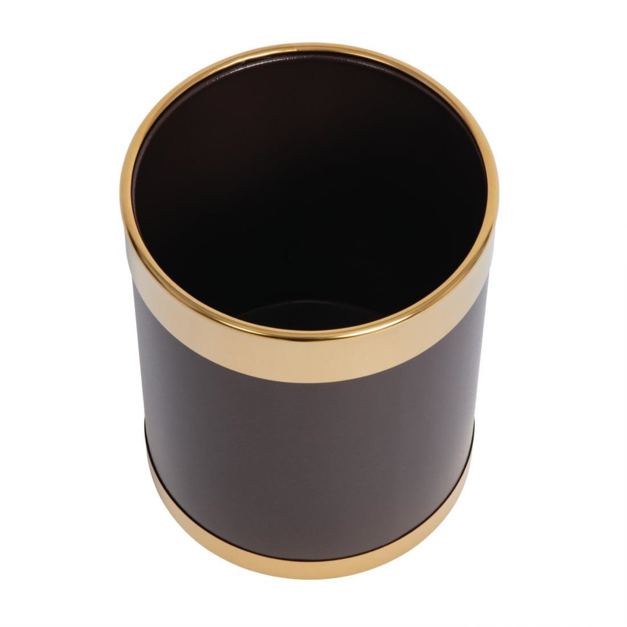 Picture of Bolero Waste Paper Bin with Gold Rim