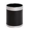 Picture of Bolero Black Waste Paper Bin with Silver Rim
