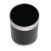 Picture of Bolero Black Waste Paper Bin with Silver Rim