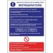 Picture of Vogue Refrigerator Guidelines Sign