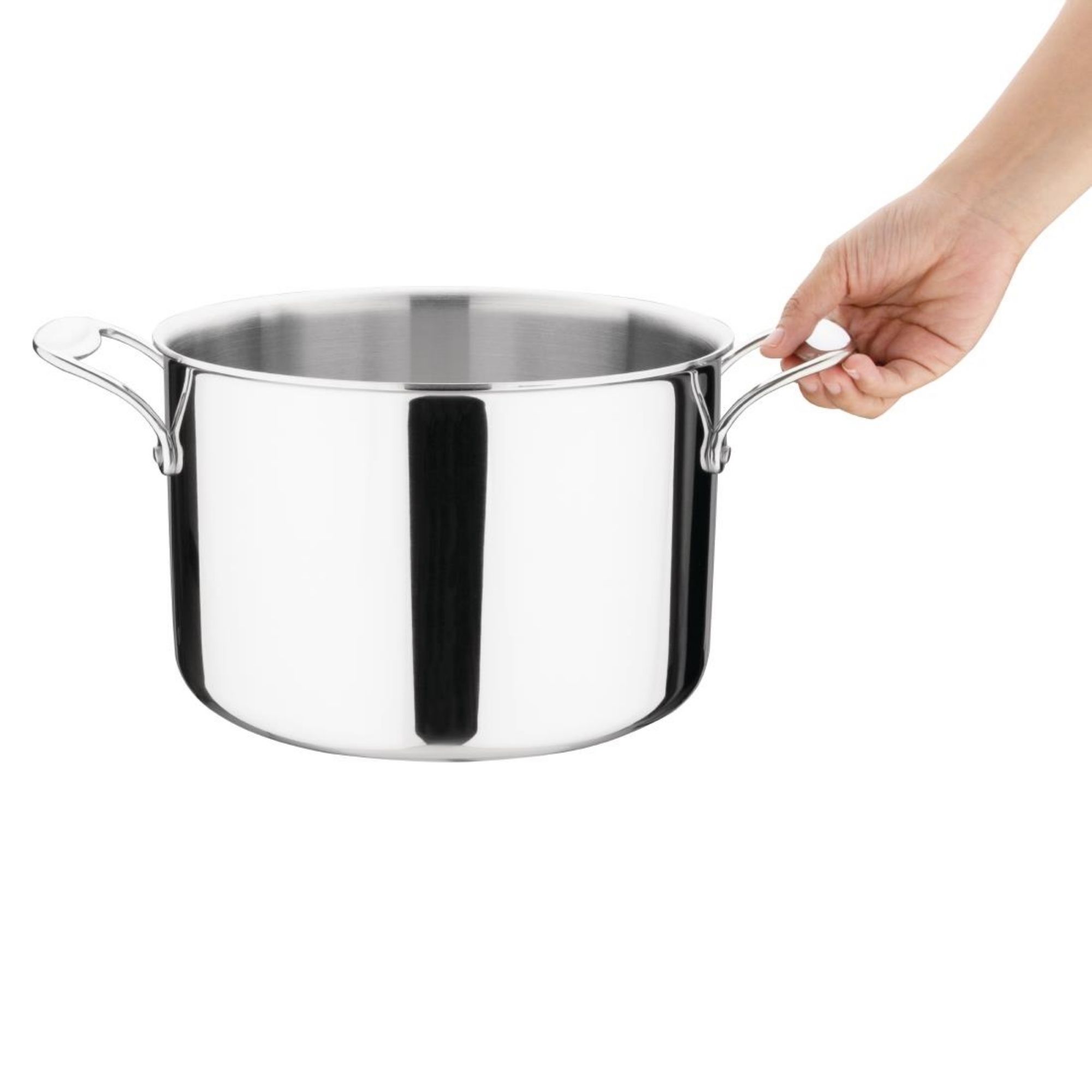 Picture of Vogue Stainless Steel & Aluminium Tri-Wall Stew Pan 25cm