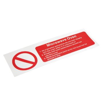 Picture of Vogue Microwave Oven Safety Sign