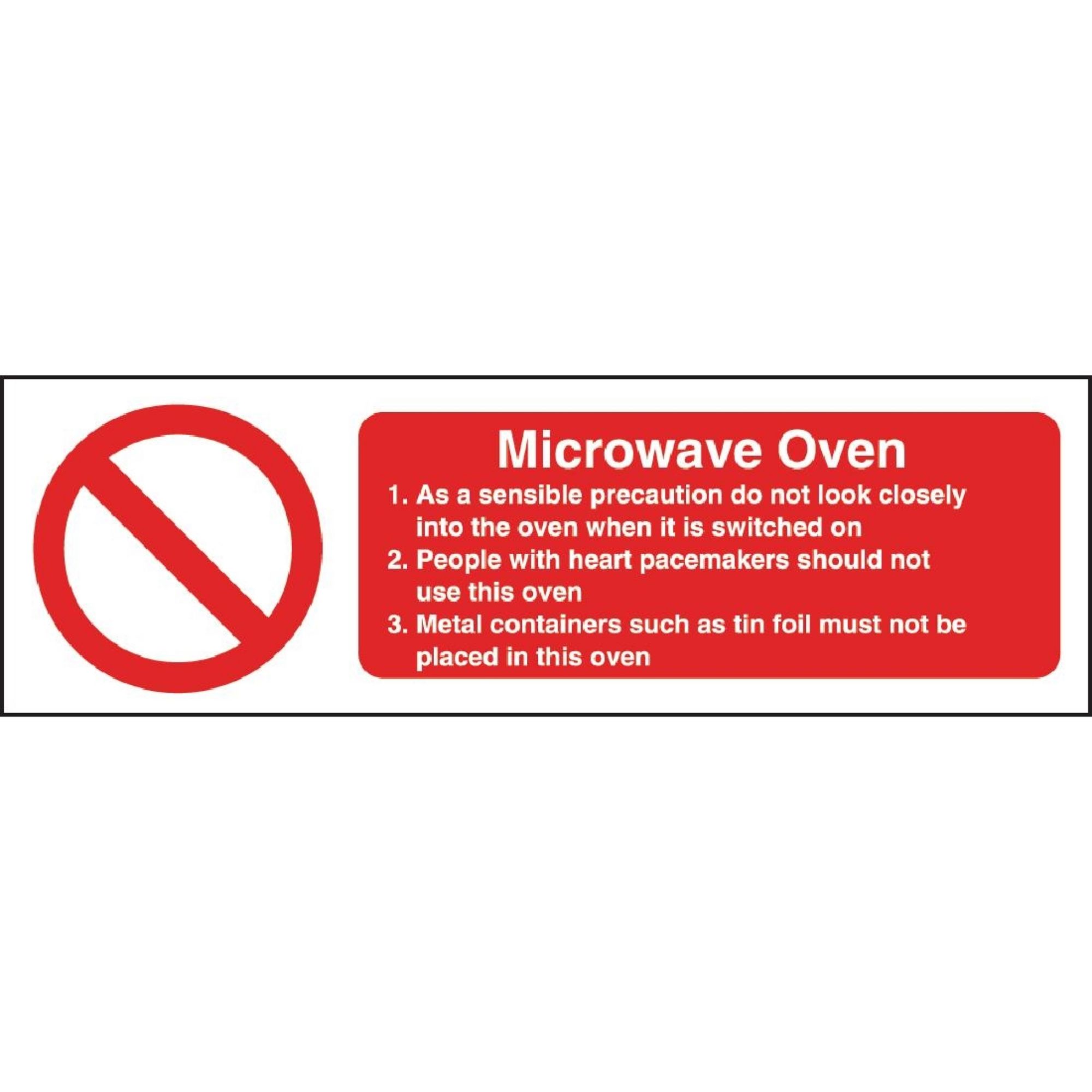 Picture of Vogue Microwave Oven Safety Sign