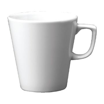 Picture of Churchill Plain Whiteware Cafe Latte Mugs 340ml (Pack of 12)