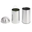 Picture of Bolero Stainless Steel Push Top Bullet Bin Silver 40Ltr