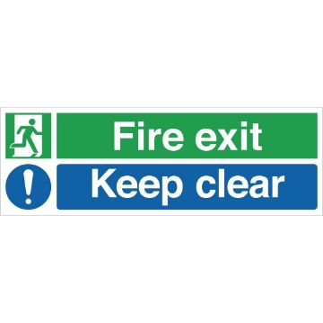 Picture of Fire Exit Keep Clear Sign