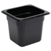 Picture of Vogue Polycarbonate 1/6 Gastronorm Container 150mm Black