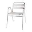 Picture of Bolero Aluminium Stacking Chairs Arched Arms (Pack of 4)