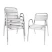 Picture of Bolero Aluminium Stacking Chairs Arched Arms (Pack of 4)
