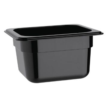 Picture of Vogue Polycarbonate 1/6 Gastronorm Container 100mm Black