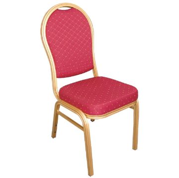 Picture of Bolero Arched Back Banquet Chairs Red & Gold (Pack of 4)