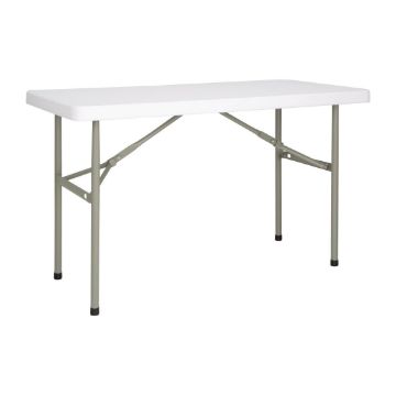 Picture of Bolero PE Rectangular Folding Table White 4ft (Single)