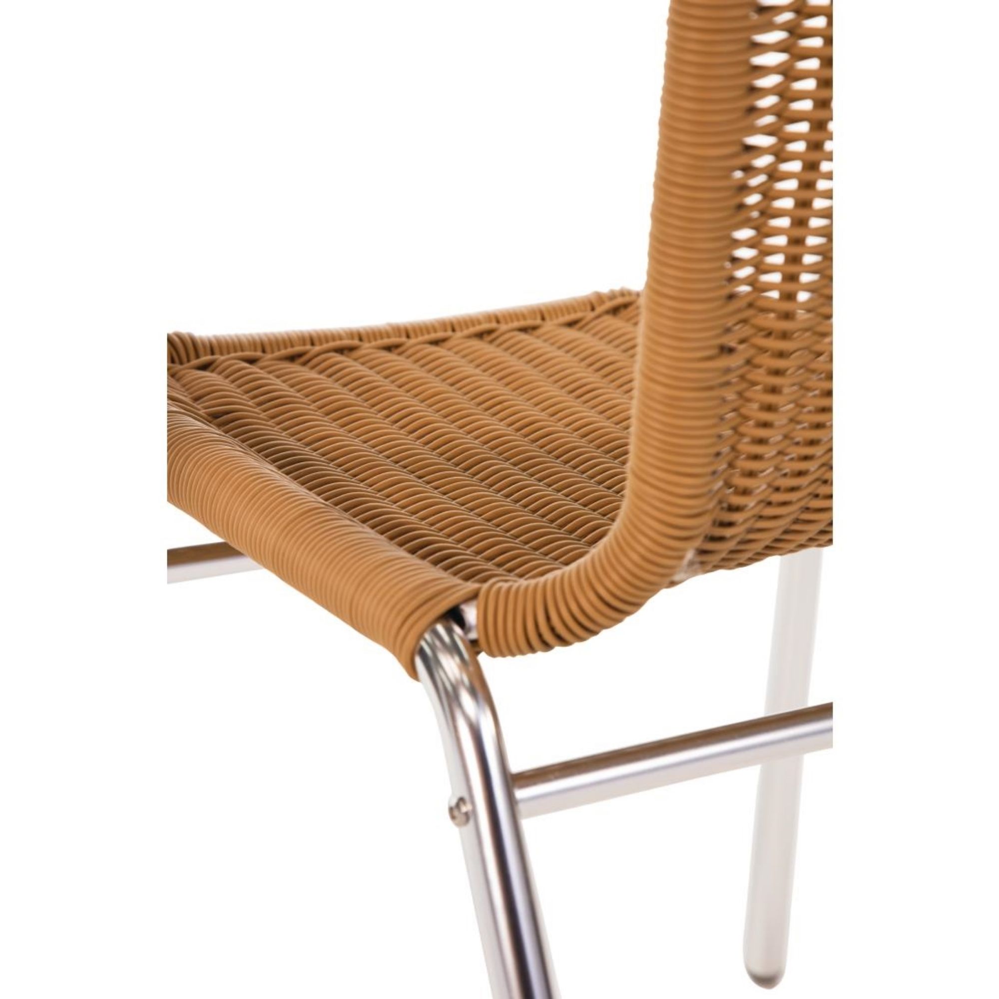 Picture of Bolero Aluminium and Natural Wicker Chair (Pack of 4)