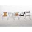 Picture of Bolero Aluminium and Black Wicker Chairs Black (Pack of 4)