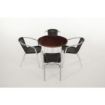 Picture of Bolero Aluminium and Black Wicker Chairs Black (Pack of 4)