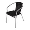 Picture of Bolero Aluminium and Black Wicker Chairs Black (Pack of 4)