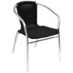 Picture of Bolero Aluminium and Black Wicker Chairs Black (Pack of 4)