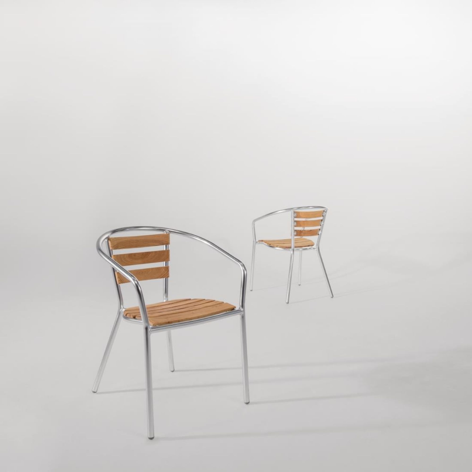 Picture of Bolero Aluminium and Ash Chairs (Pack of 4)