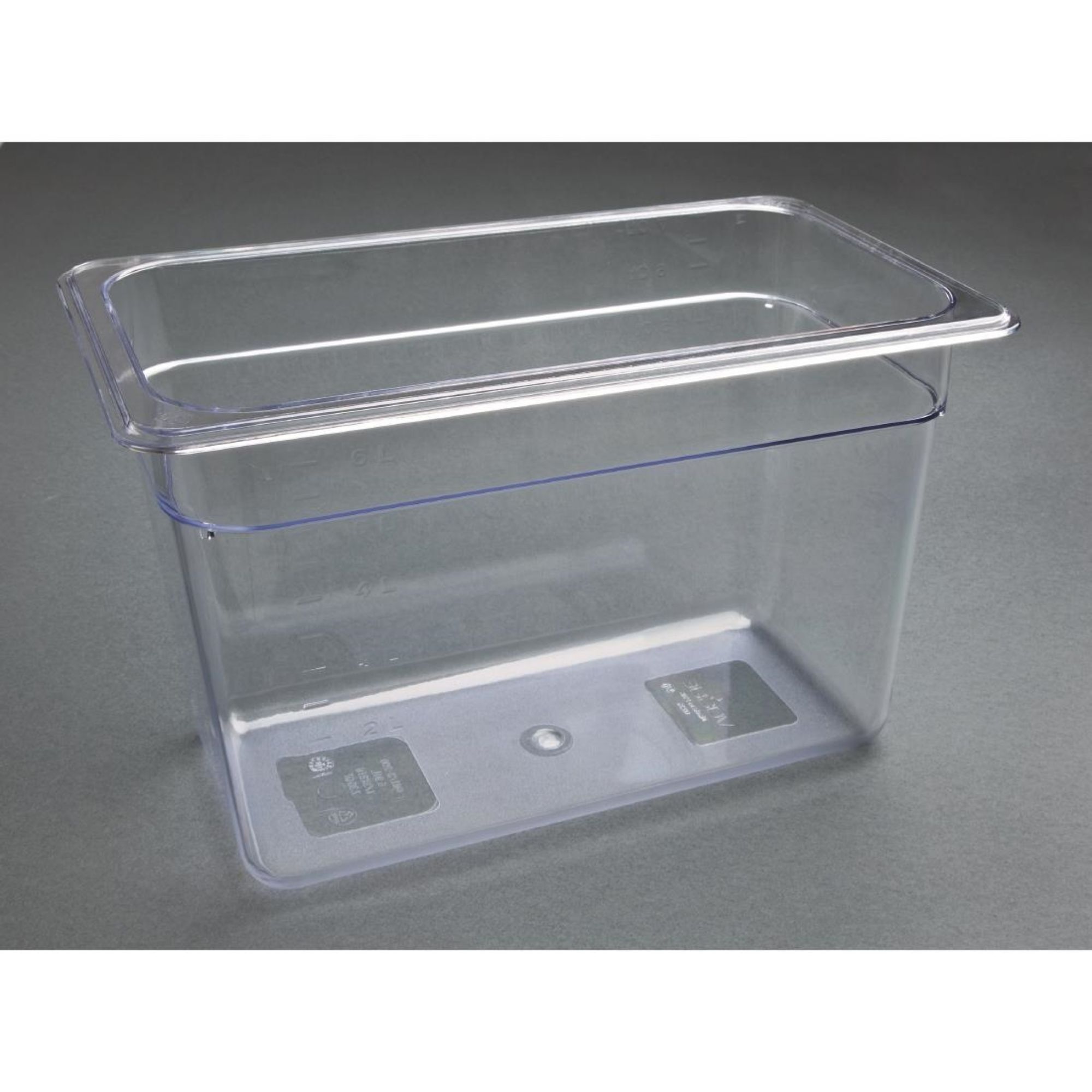 Picture of Vogue Polycarbonate 1/3 Gastronorm Container 200mm Clear