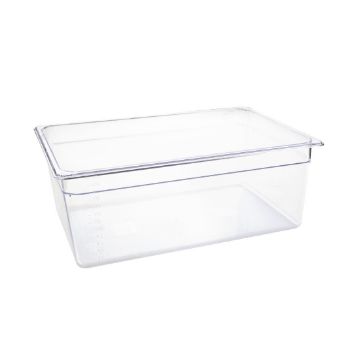 Picture of Vogue Polycarbonate 1/1 Gastronorm Container 200mm Clear