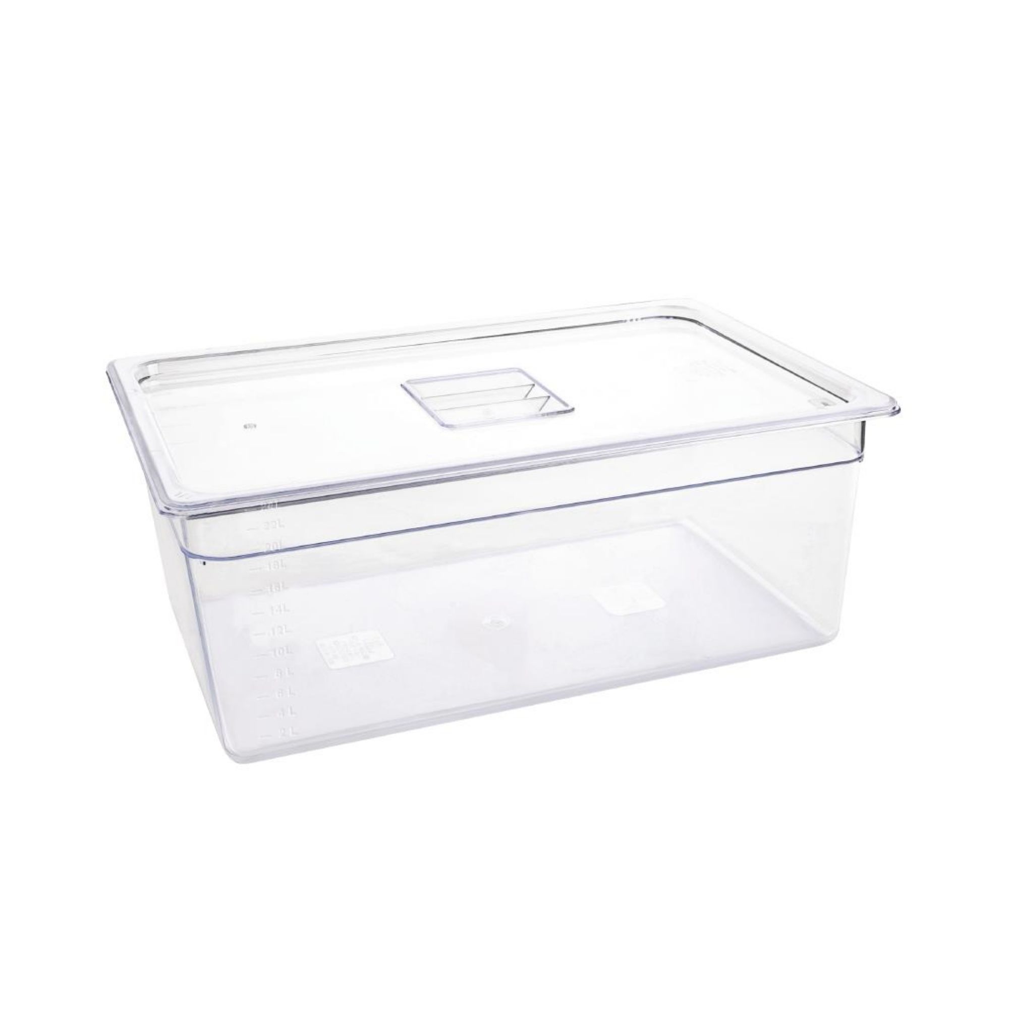 Picture of Vogue Polycarbonate 1/1 Gastronorm Container 200mm Clear