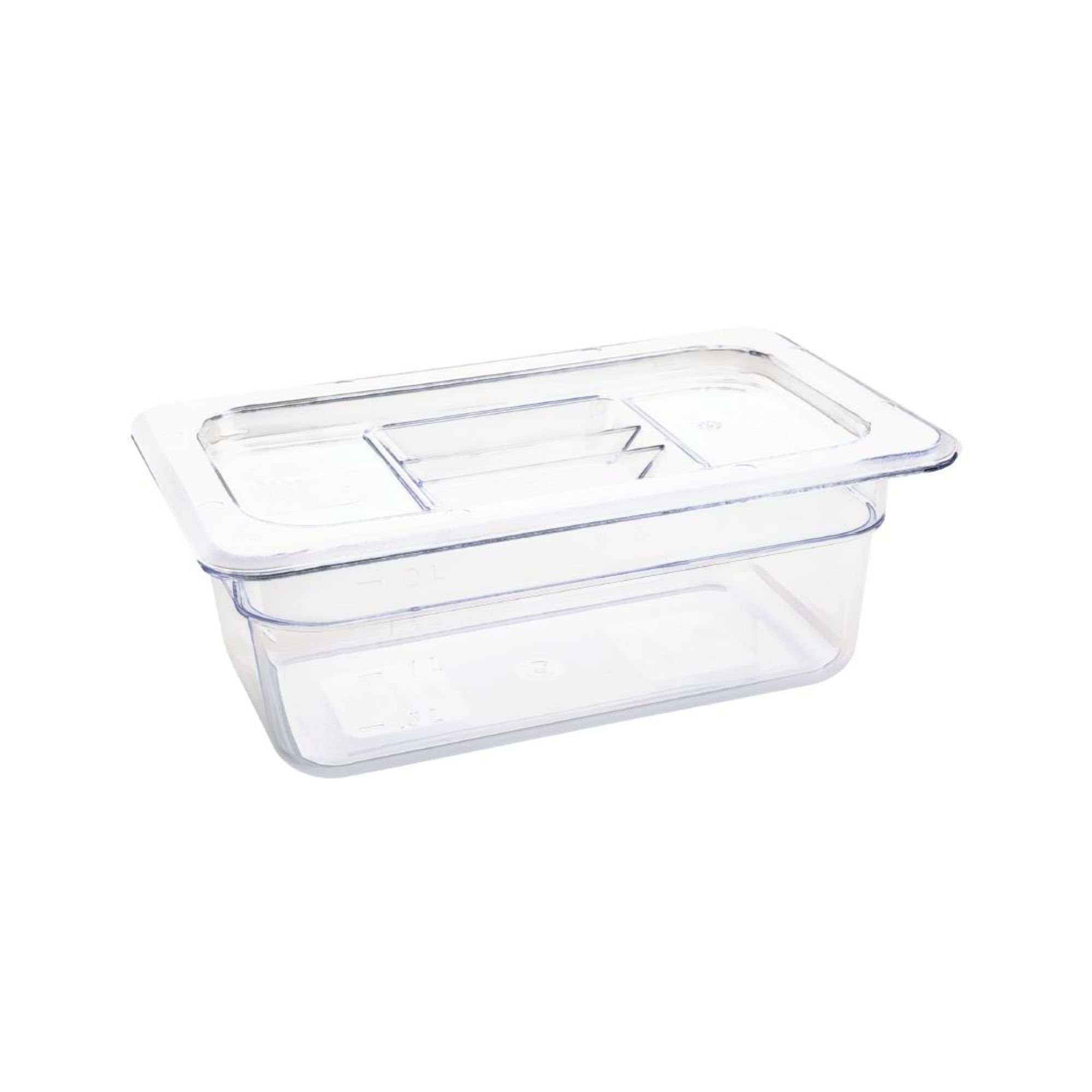 Picture of Vogue Polycarbonate 1/4 Gastronorm Container 100mm Clear