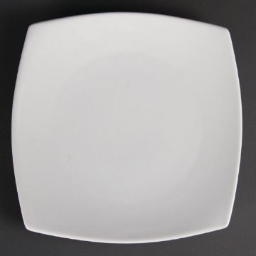 Picture of Olympia Whiteware Rounded Square Plates 240mm (Pack of 12)
