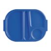 Picture of Olympia Kristallon Large Polycarbonate Compartment Food Trays Blue 375mm