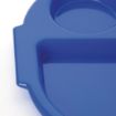 Picture of Olympia Kristallon Large Polycarbonate Compartment Food Trays Blue 375mm