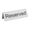 Picture of Olympia Brushed Steel Reserved Table Sign (Pack of 10)