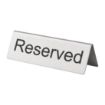 Picture of Olympia Brushed Steel Reserved Table Sign (Pack of 10)